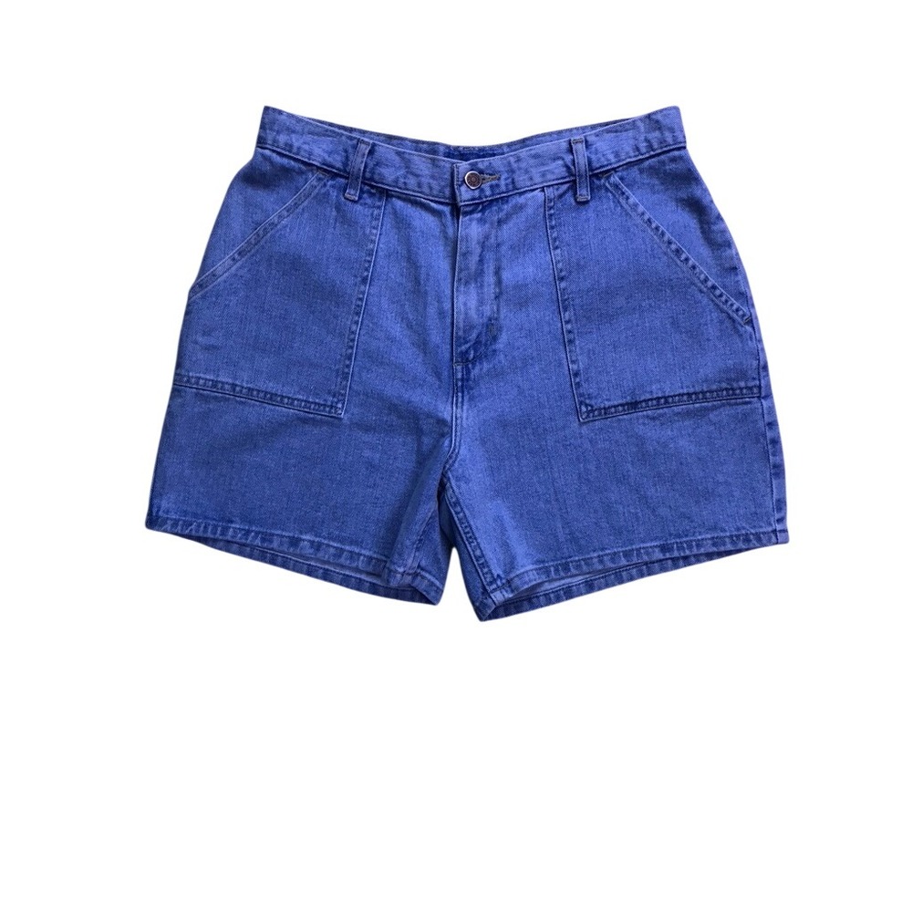 Vintage Jean Company Denim Shorts Women 10 Blue High Waisted Carpenter Mom Retro